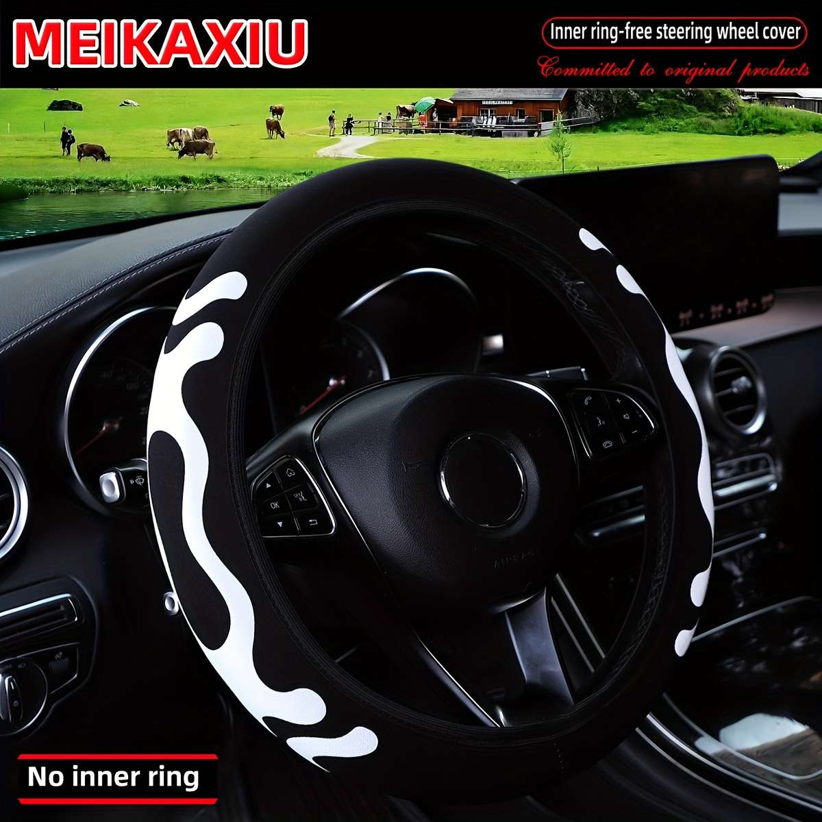Car Steering Wheel Cover White