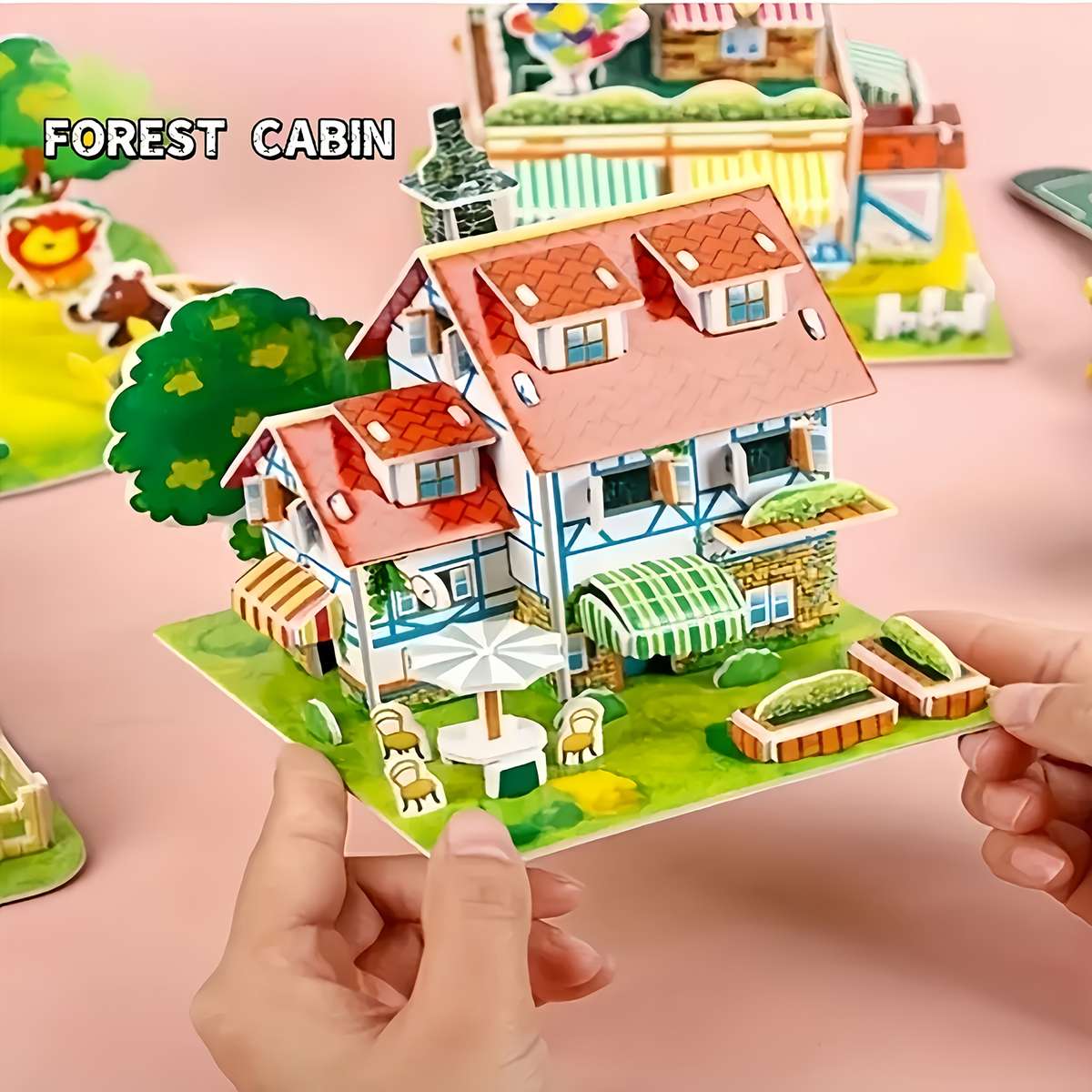 Building Toy Architectural Model Toy Set Style 4Pcs Set