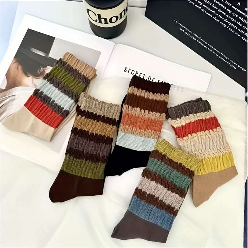 Women S Socks Color Mixed Color5 Pairs Size Asian Onesize