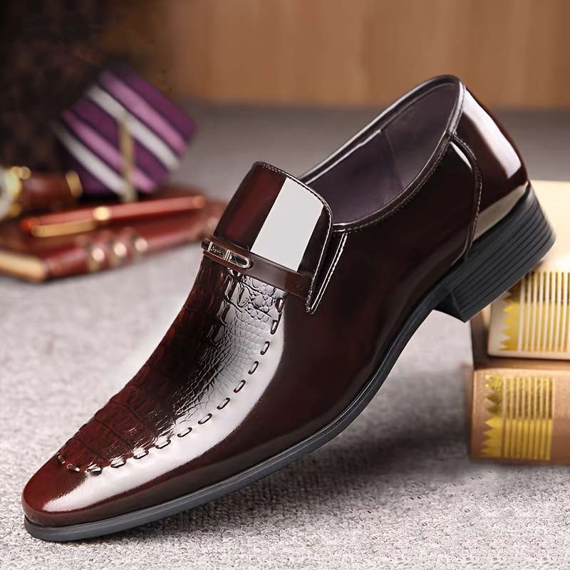Mens Leather Shoes Color Black Sizeuk 6