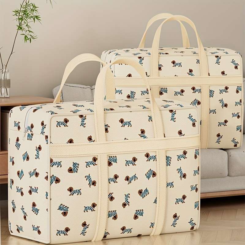 2Pcs Extra Large Foldable Storage Totes Moving 2Pcs Size L