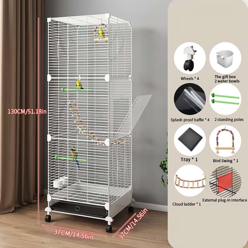 Birdcage Model White 3 Layer Encryption Model