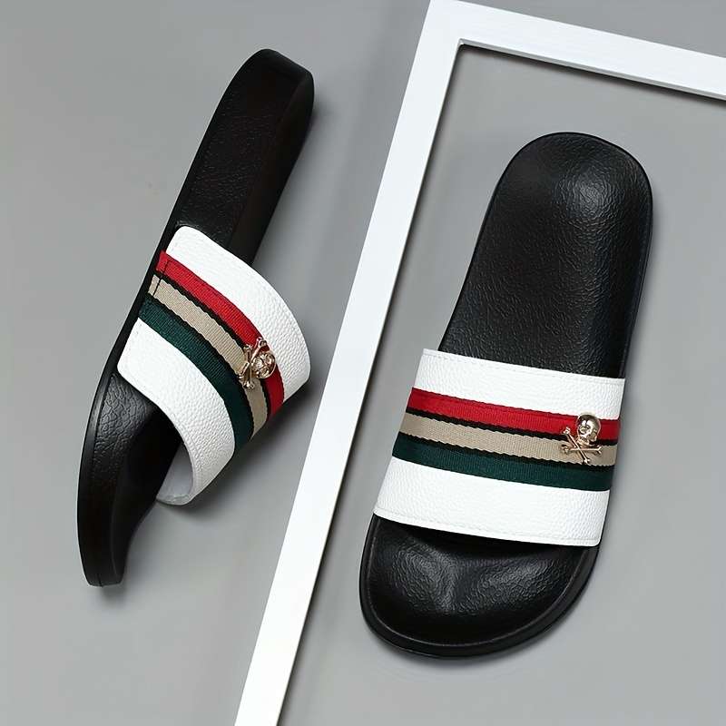 Men Slippers Summer Style White Size Uk 7