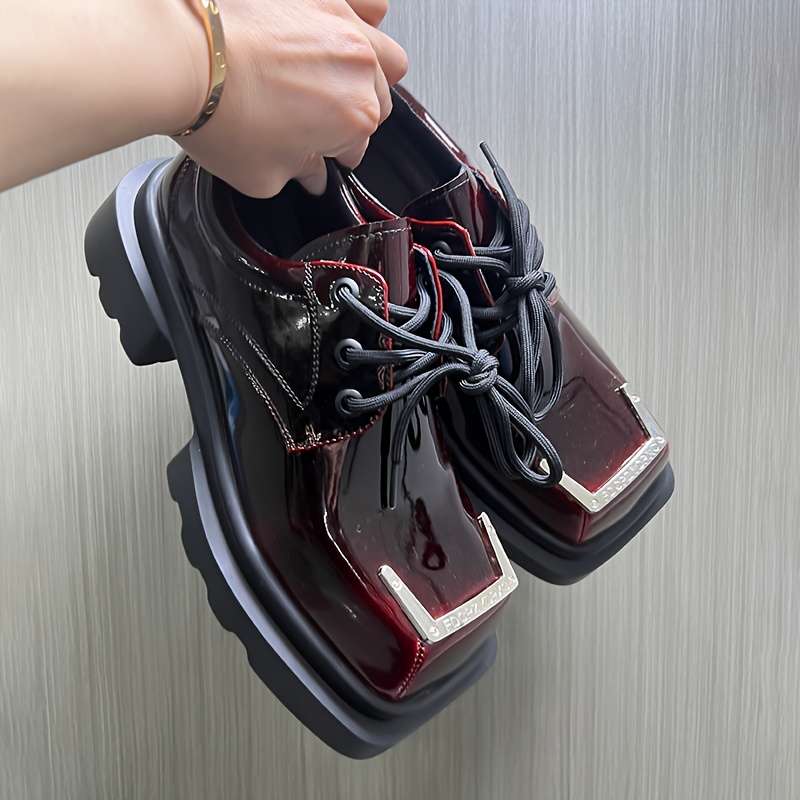 Mens Leather Shoes Color Bright Black Sizeuk 10