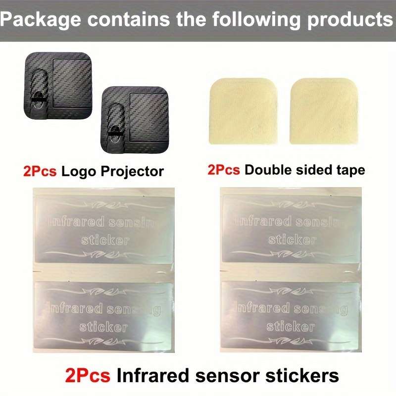 2pcs LED Car Door Projector Lights Energy-Efficient No-Drill Installation Welcome