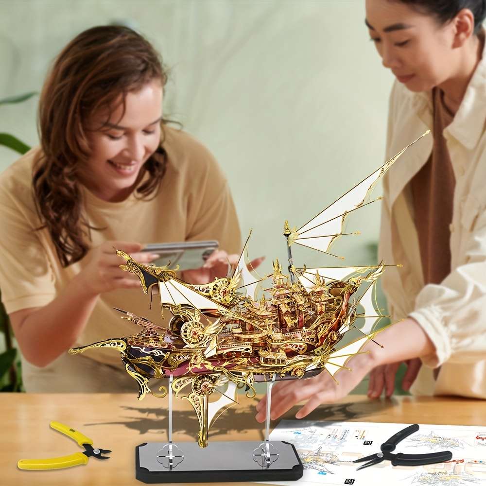 Building Toy Architectural Model Toy Set Style Nine Heavens Boat