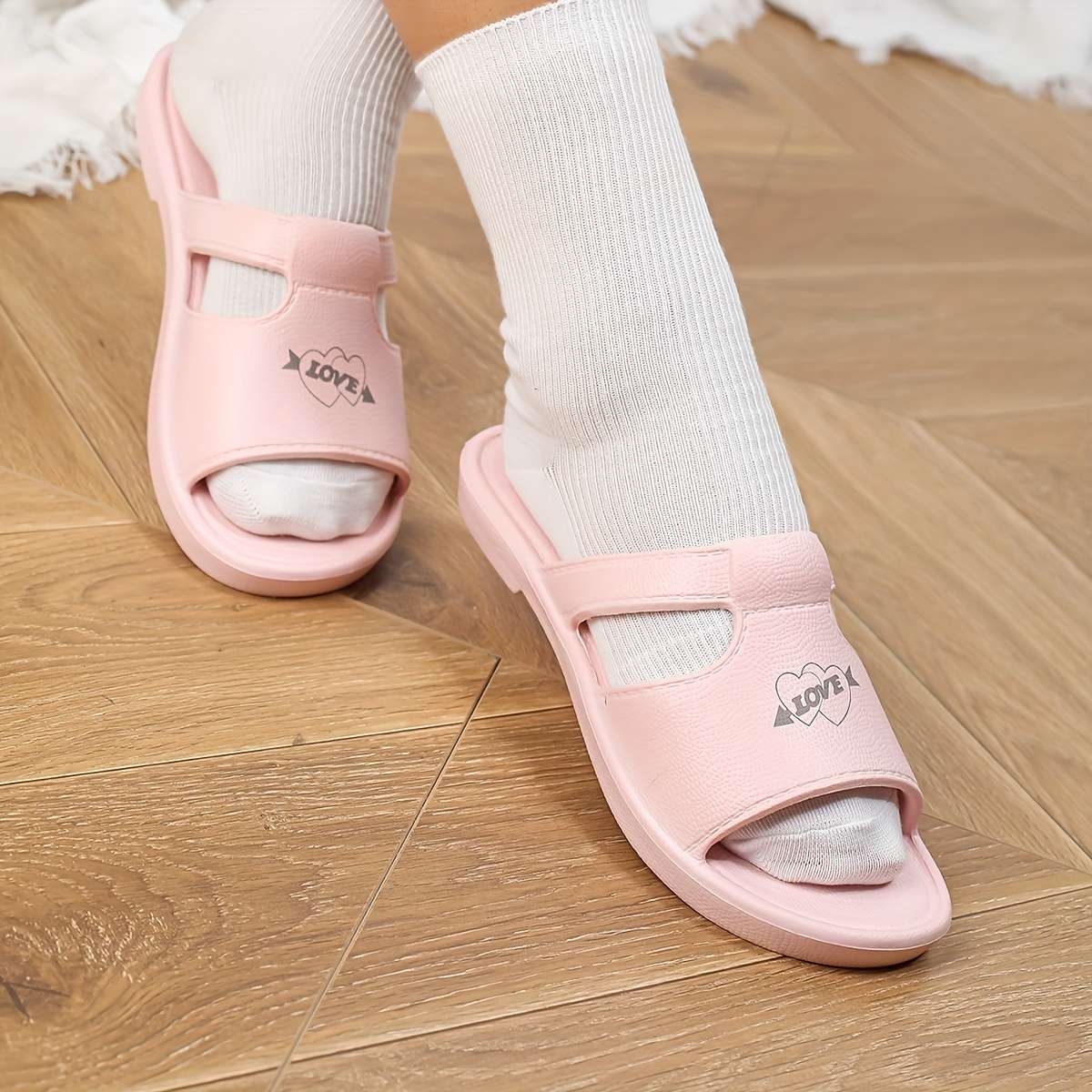 Ladies Summer Flip Flops White Uk 7.5-8