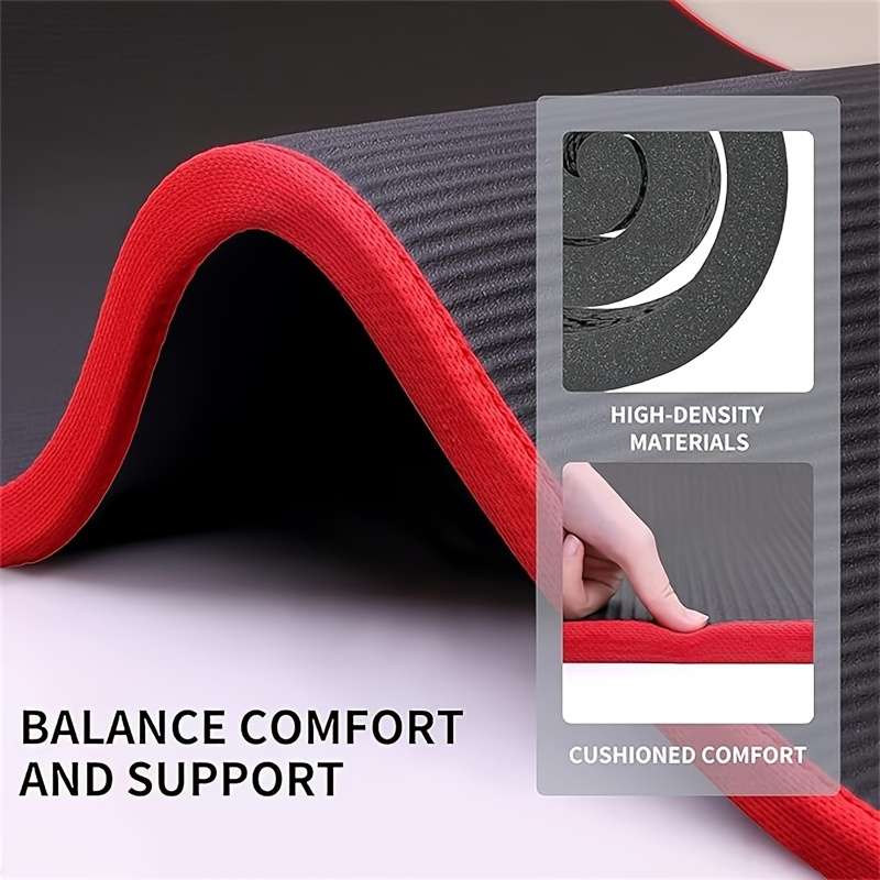 Yoga Mat Black With Shoulder Strap