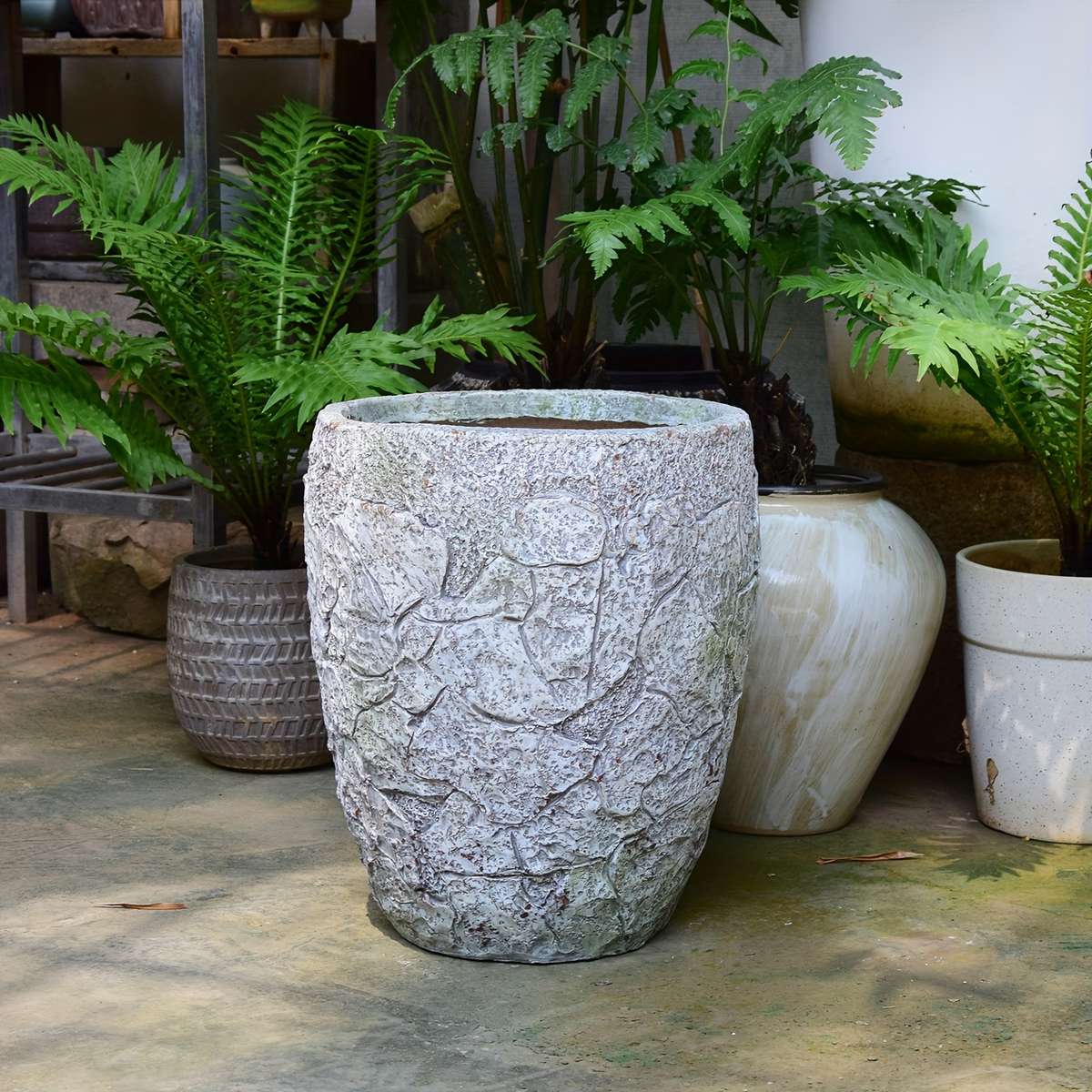 Flowerpot Size 15.7 Inch Large Granite