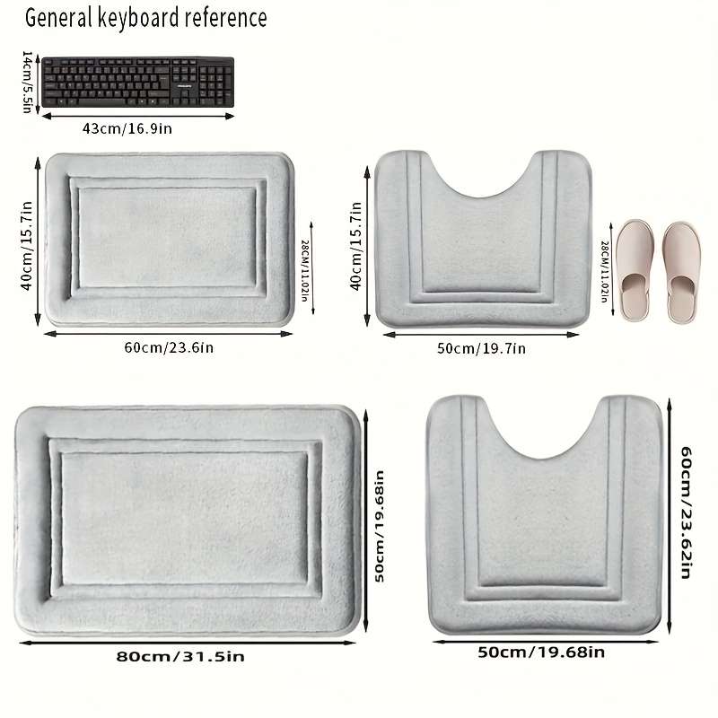 Floor Mats Color Black Size 40X60Cm Add 40X50Cm U Shape