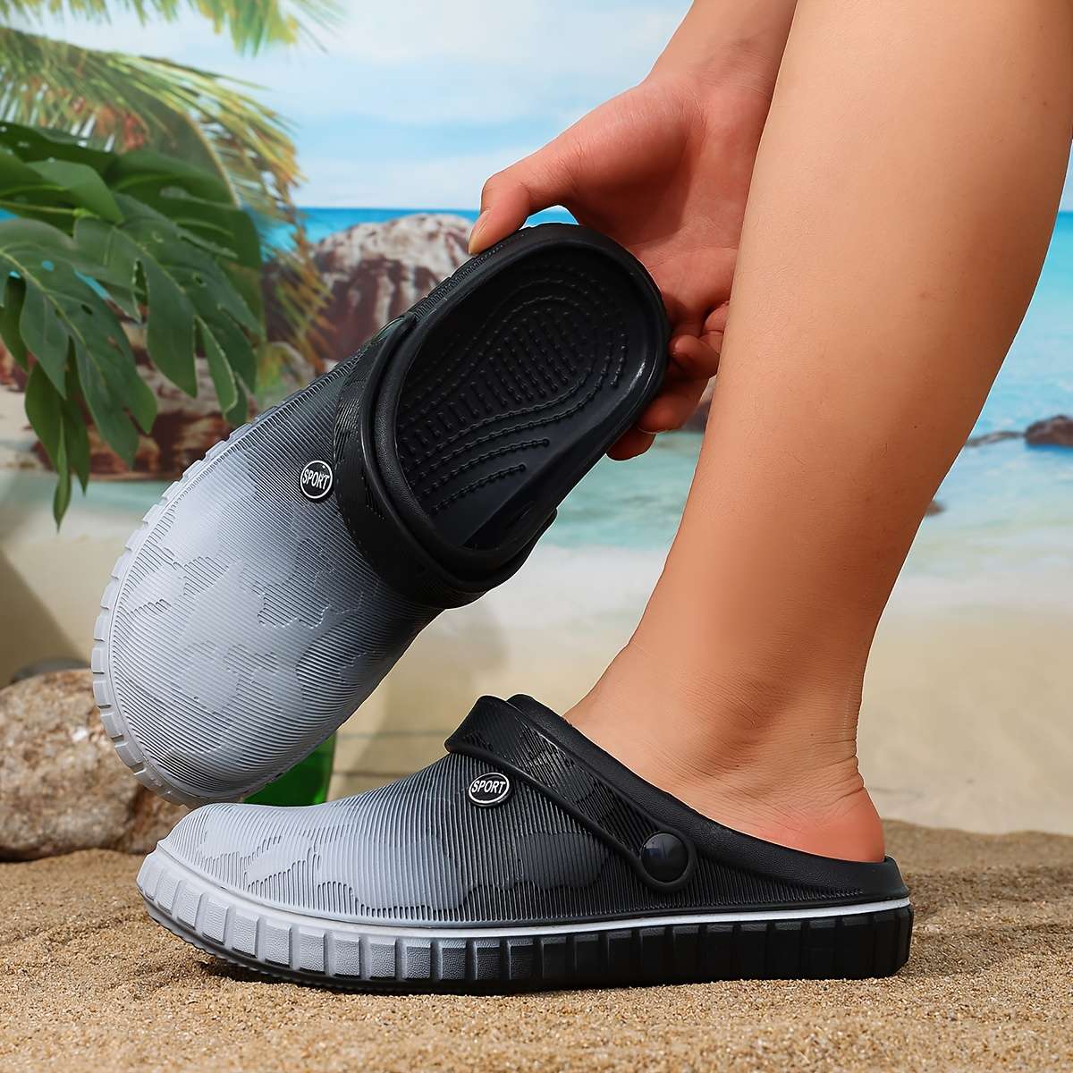 Sandals Color Black And White Gradient Size Uk 3