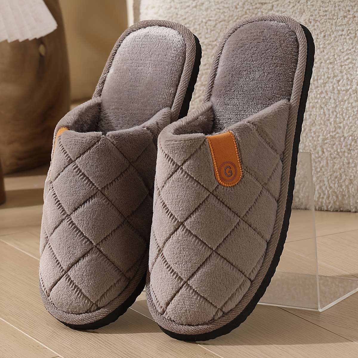 Men Slippers Summer Style Grey Size Uk 9.5 To 10