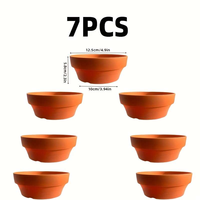 Flowerpot Model Flower Pots 7Pcs  16Cm-6 3In
