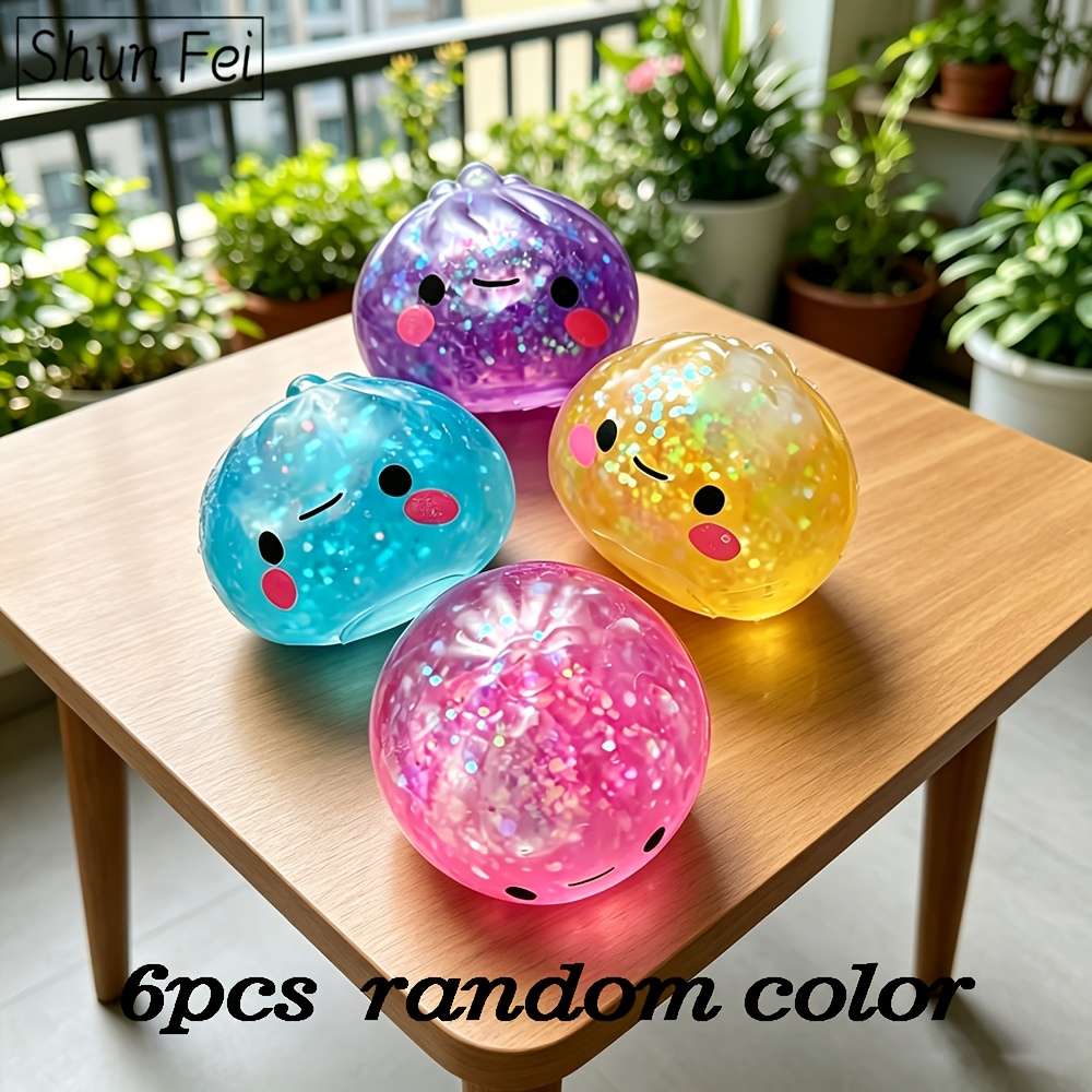 Squeezable Toys Style Summer Limited Edition Mini Steamed Buns Random Colors Quantity 9Pcs