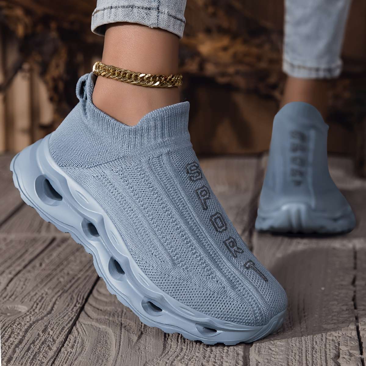 Women S Sneakers Color Gray Blue Sizeuk 7