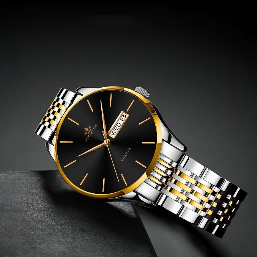 High End Luxury Stainless Fourron Men Luxury Stainless Steel Quartz