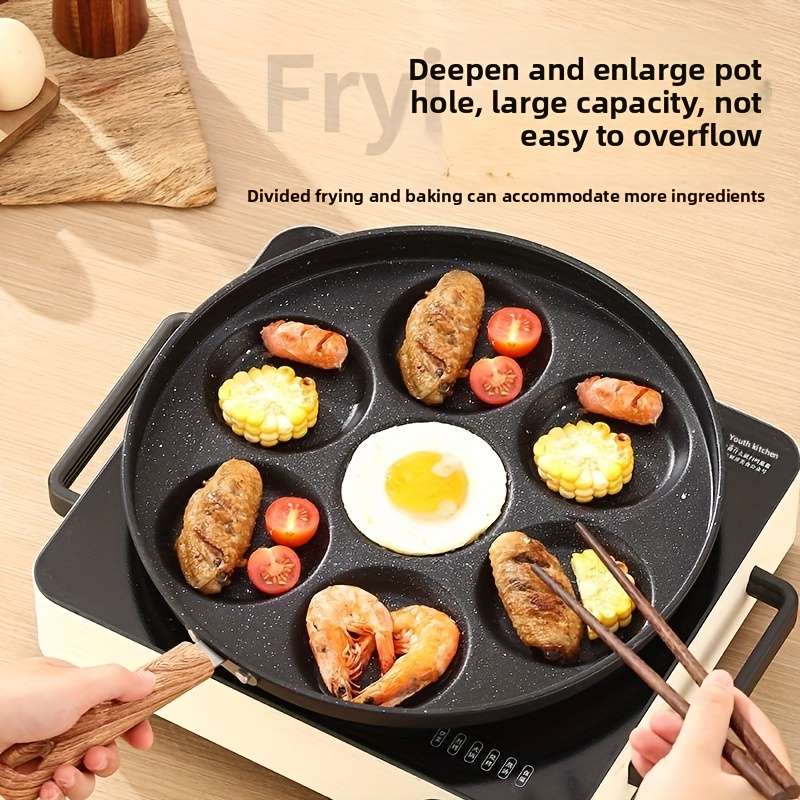 Frying Pan Color 7Compartment Frying Pan