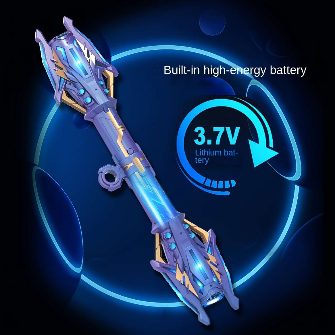 Toy Weapons Color Lightning Star Flash Sword  Aurora Black  [Six  Color Light Switching]