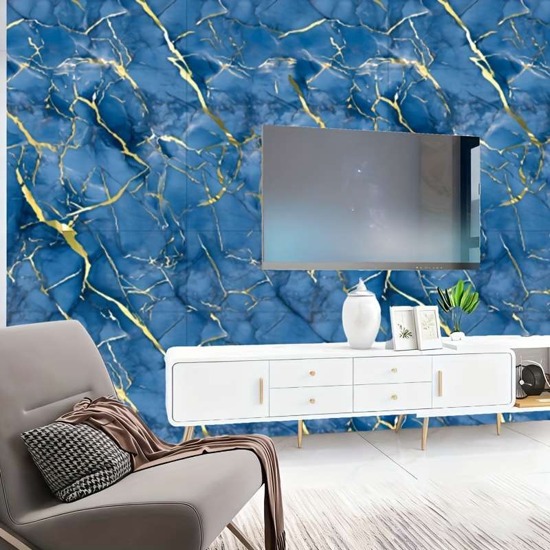 60PCS Classic Eco Friendly Extra Thick Luxury Marble Texture Self Adhesive