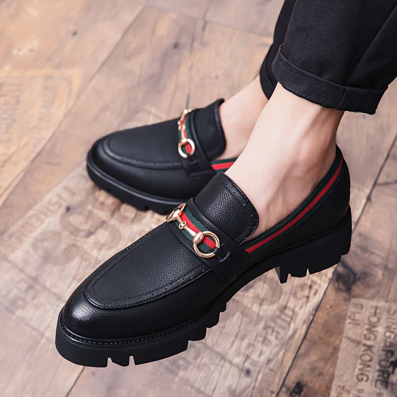 Mens Leather Shoes Color Black Sizeuk 5.5