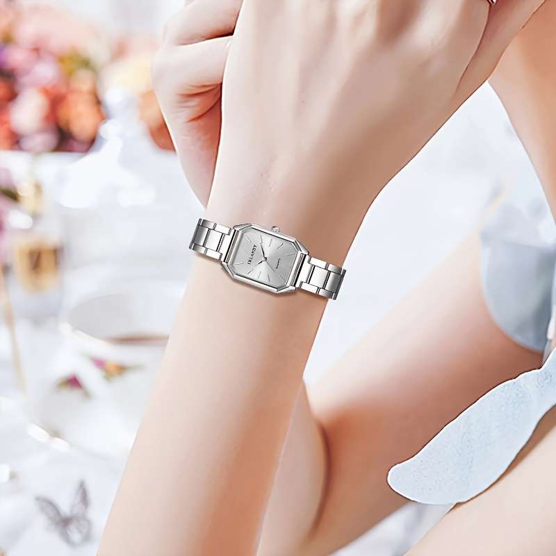 Pro Women Watch Heart Jewelry Silvery Black