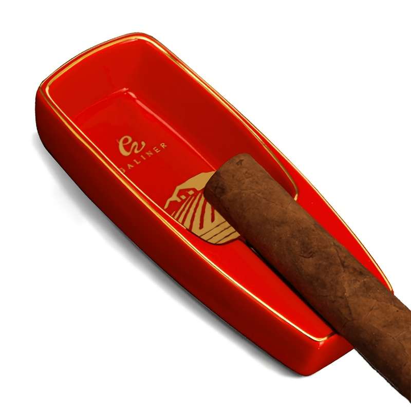 Creative Cigar Ashtray Portable Large Mouth Single Cigar Ceramic Multi Black