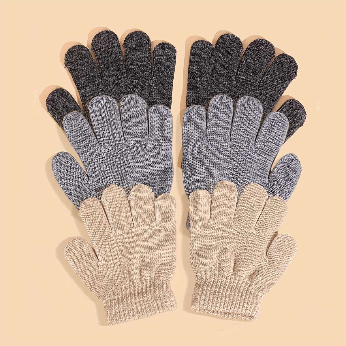 Winter Gloves Color Black White Navy Blue Sky Blue