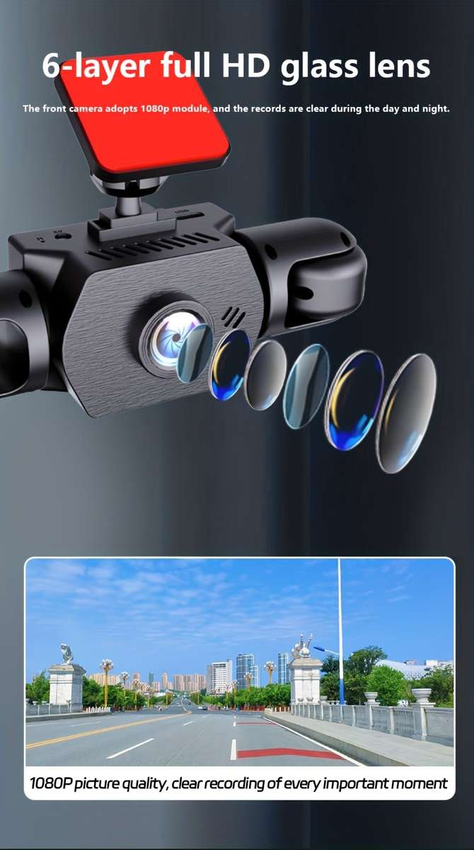 Dashcam Items 4 Channels Dash Camera Capacity32G Card