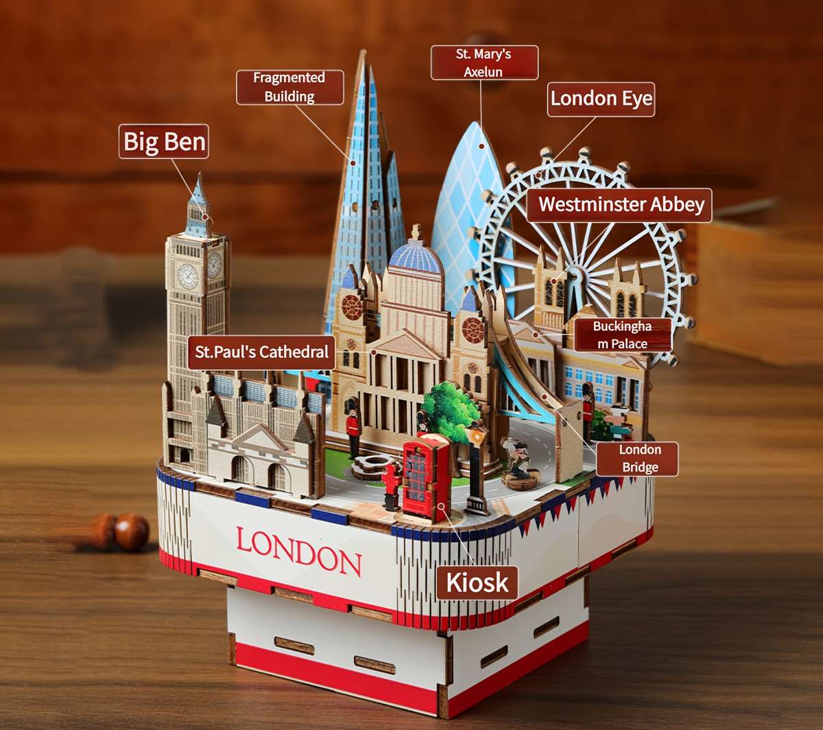 Building Toy Architectural Model Toy Set Color Polychrome Style London