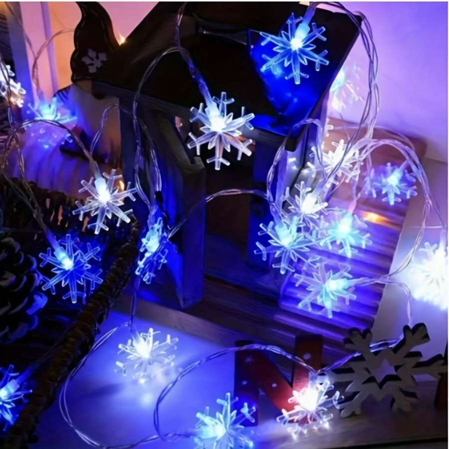 Christmas Lights Blue And White Size 3 Meters 9.84Ft 20 Lights