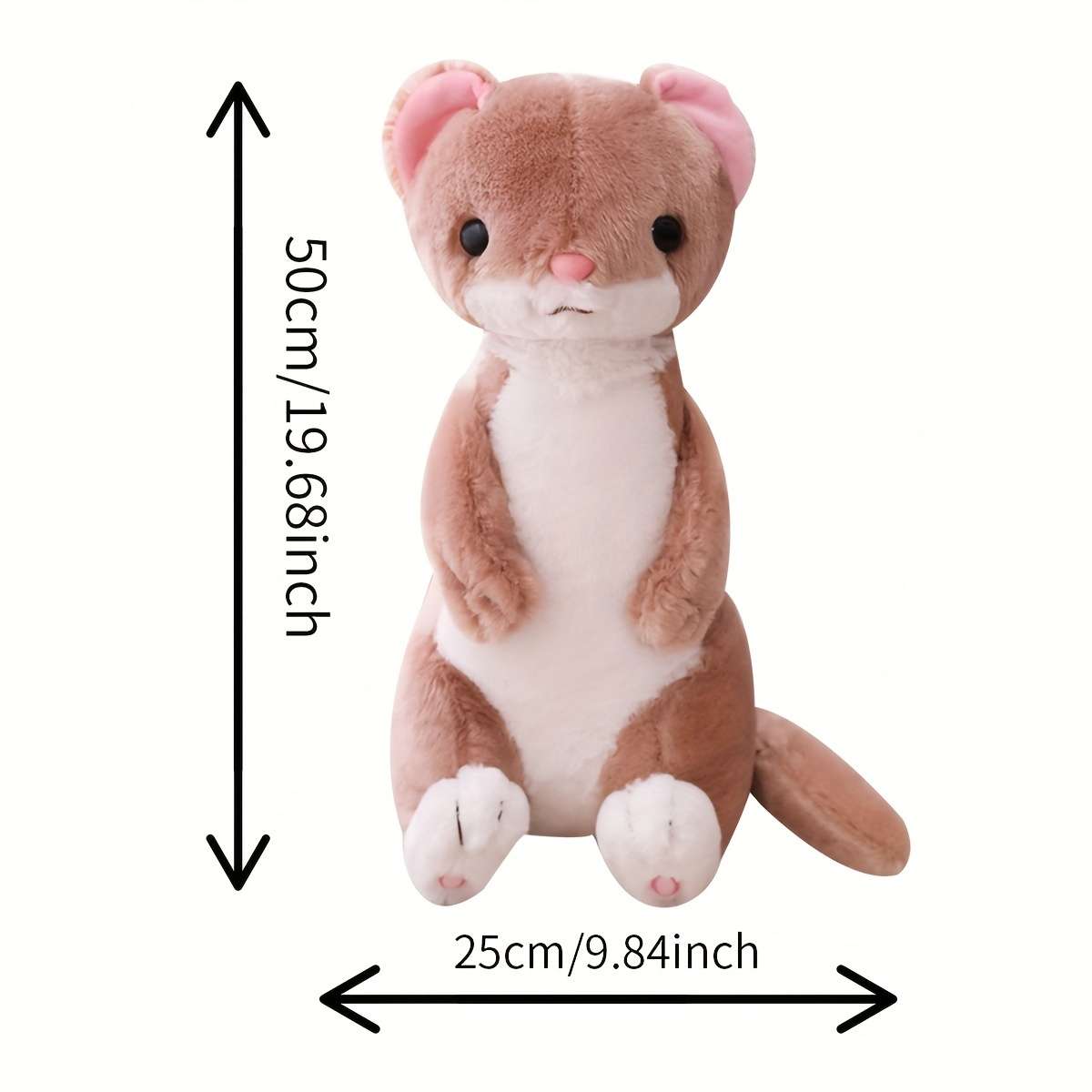 Plush Toyss color White Ferret size One size 50 cm 0.54 kg