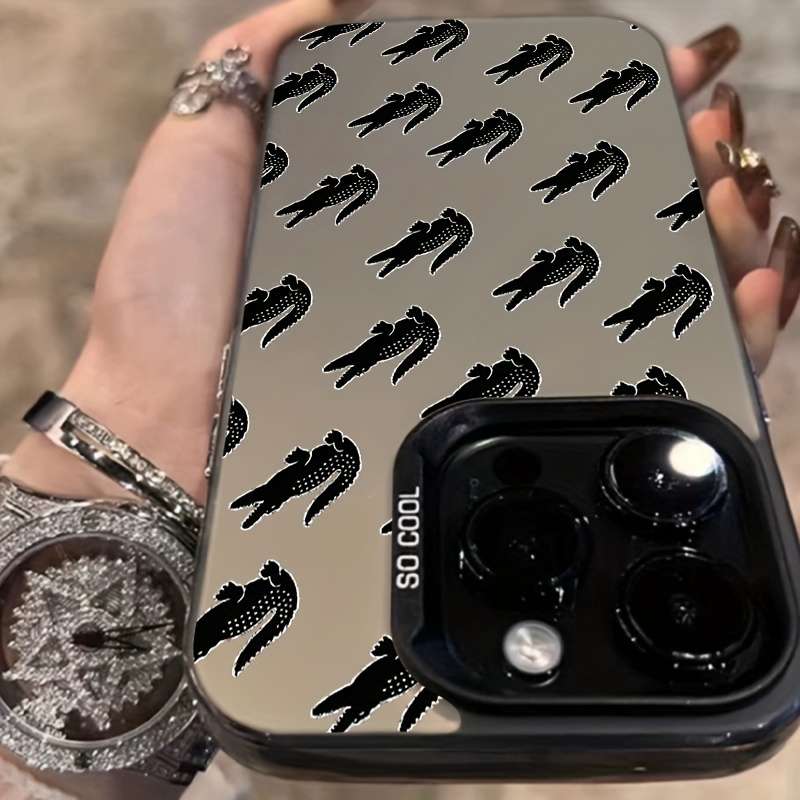 1Pc Mixed Color  For iPhone 15 Plus Crocodile Pattern Phone Case