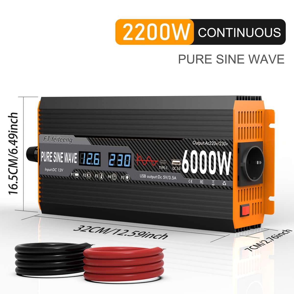 Inverter Model 12V 220V 6000W