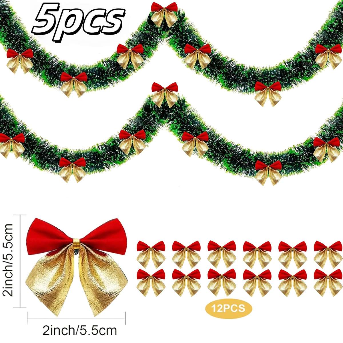Christmas Decorations Style D Quantity 10M 2Mx5Pcs