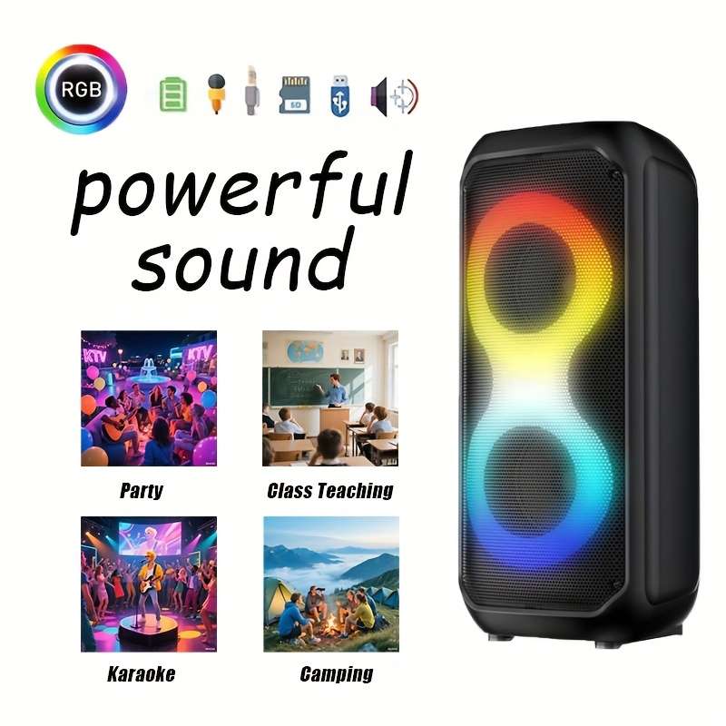 Premium With Enhanced Bass Large Portable Wireless Tooth For Outdoor Party Blue