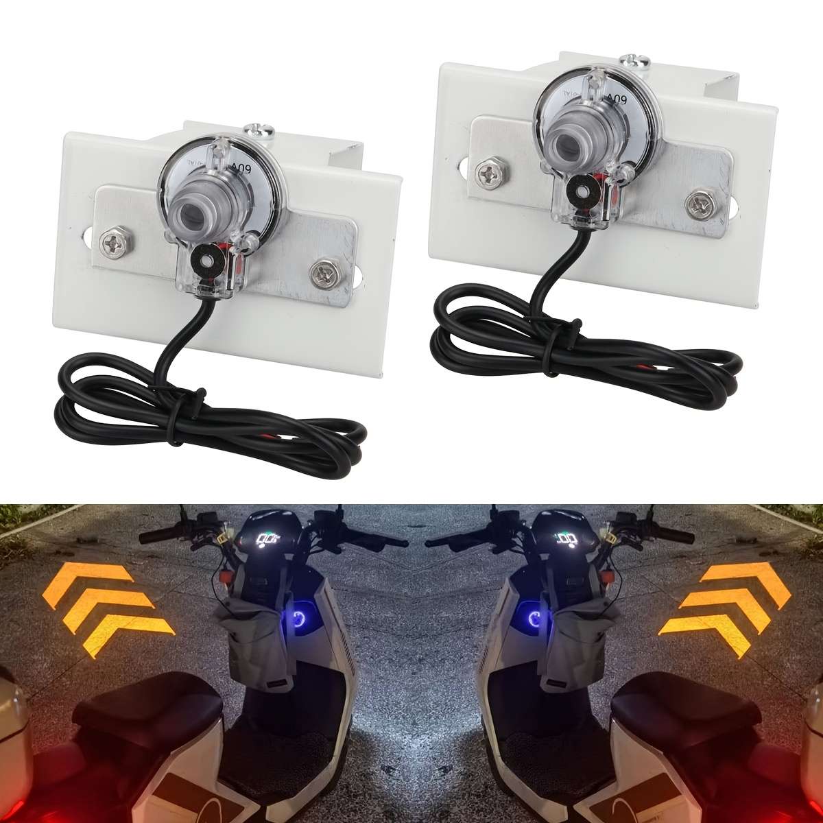 2pcs Atmosphere Lights Projection Lights Night Driving Arrows Indicator Neon Light