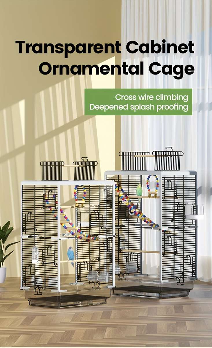 Birdcage Model Horizontal Wire Transparent Large Birdcage Pe18 1 Full Net
