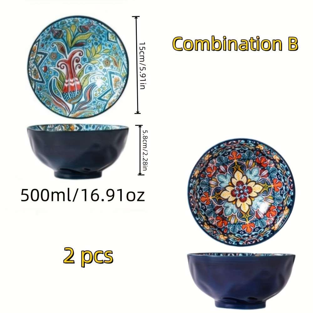 Bowl Color 1Set Of 2Pcs 11.43Cm Combination B