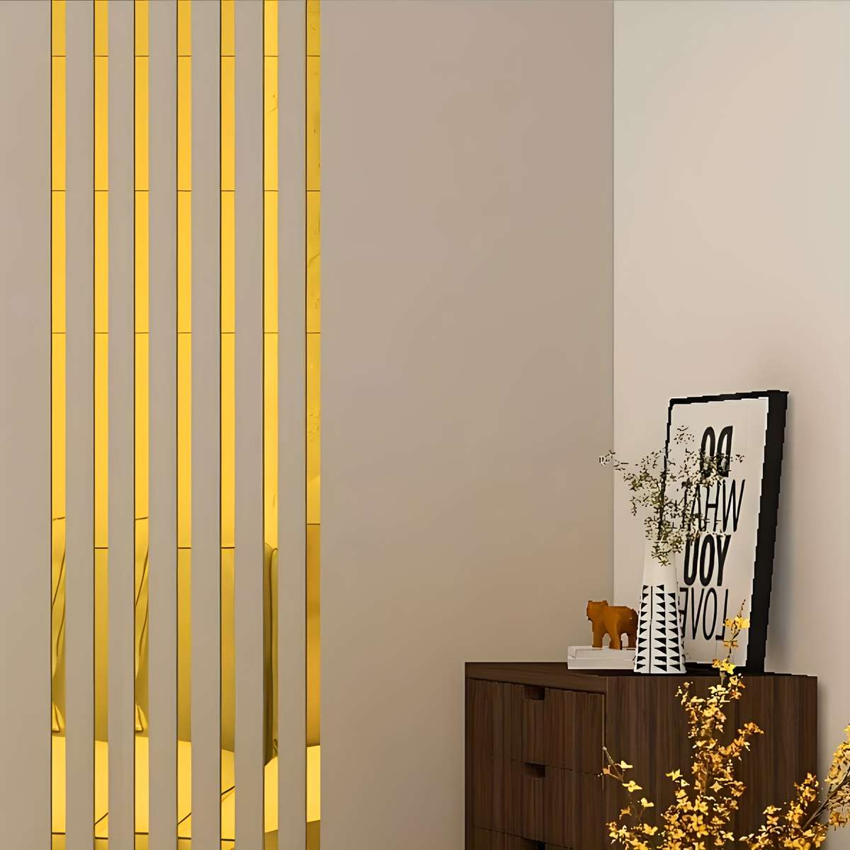 Pro Satin Desk Wrap color Mirror Golden size 50x5cm 10pcs