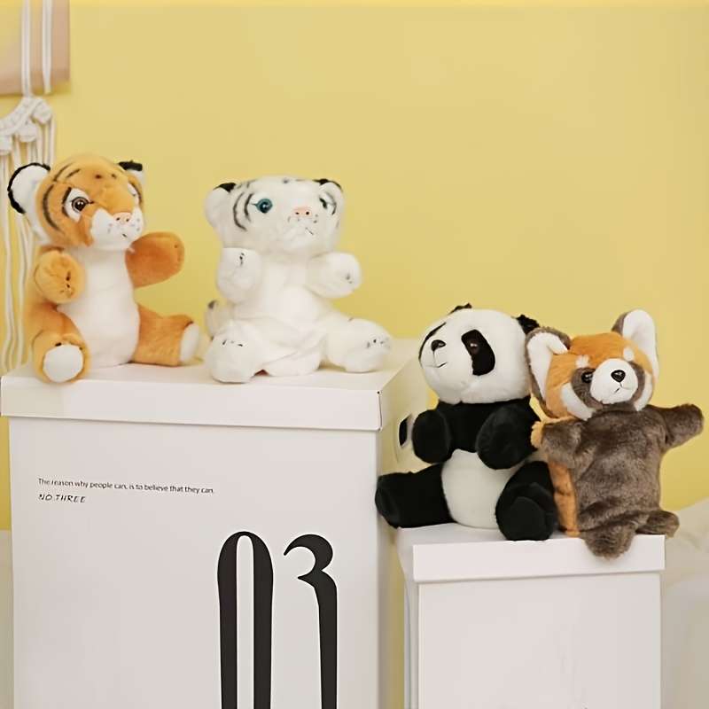 Plush Toyss Model Tiger white