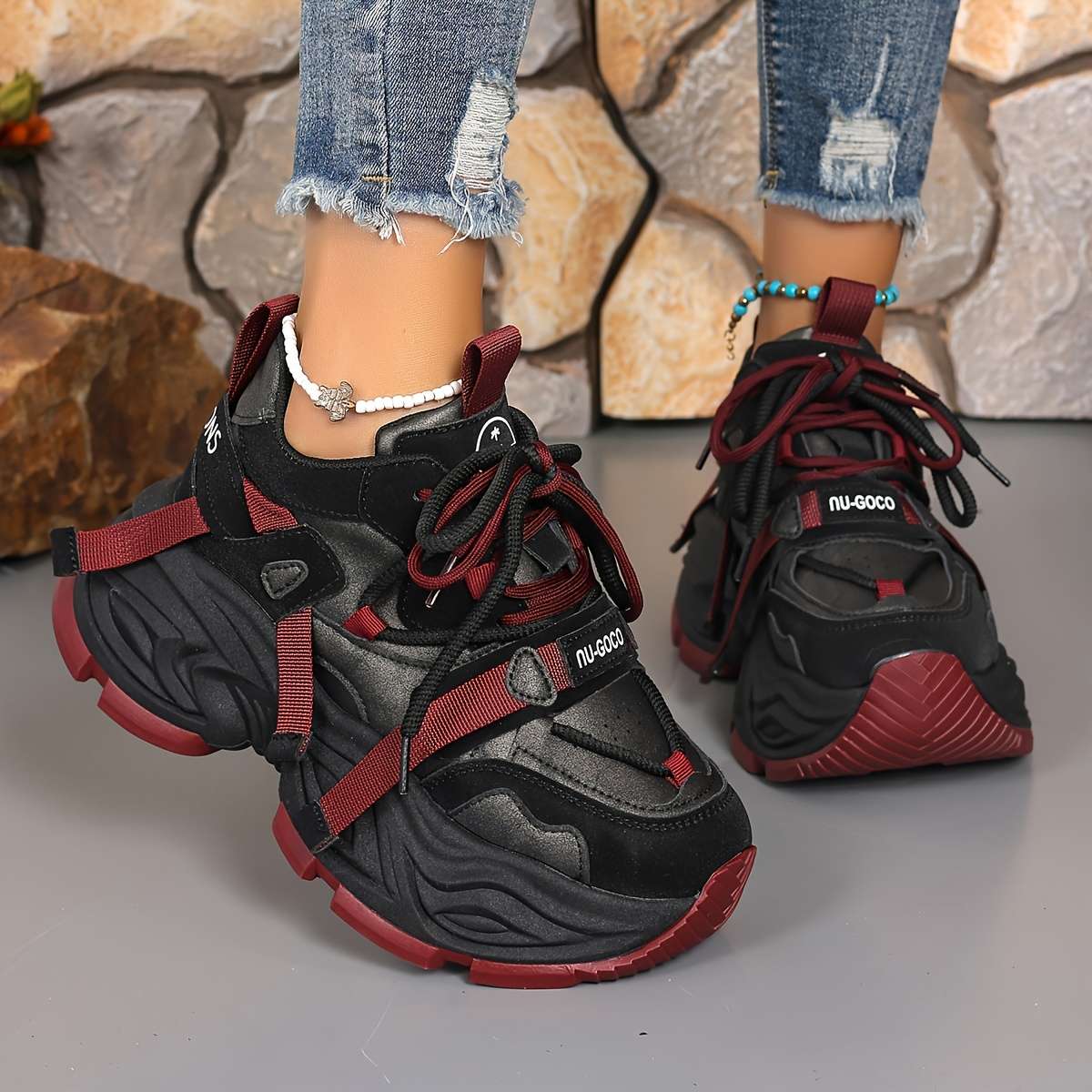 Women S Sneakers Color Red Sizeuk 5.5