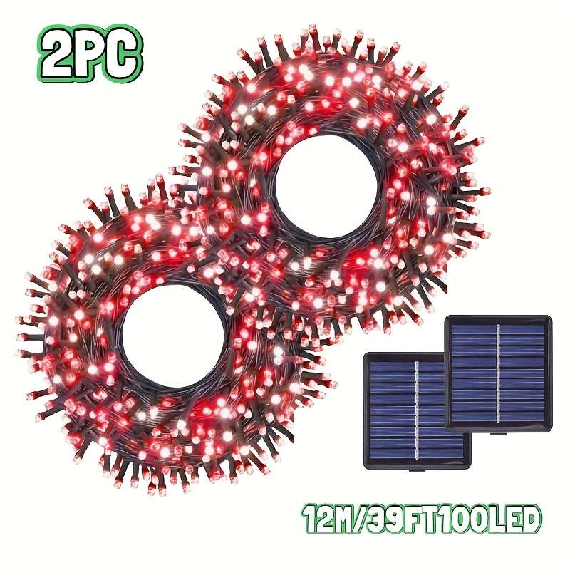 2Pc String Lights 12M Red