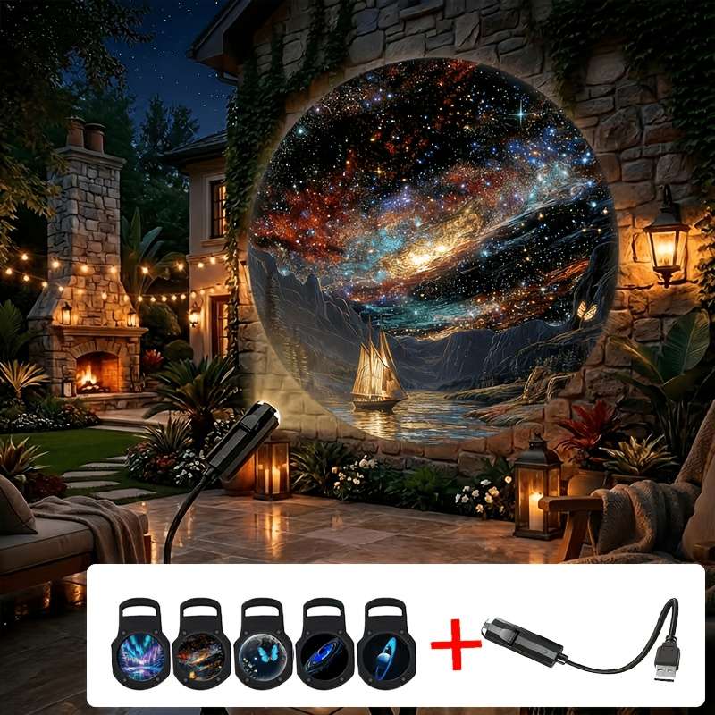Car Lights Style 5Pcs Planets And The Aurora