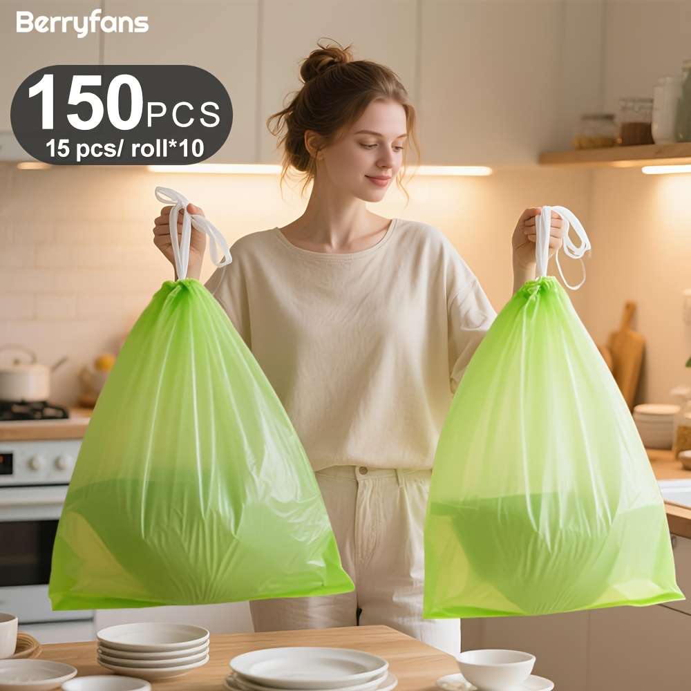 Trash Bag5.5G49.78*44.86Cm Extra Thickened 5 Rolls75 Pcs