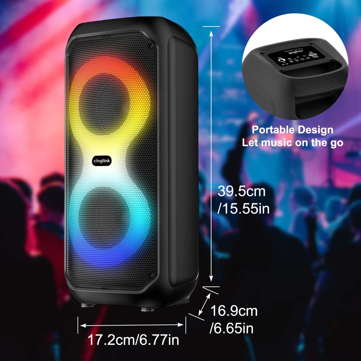 Premium With Enhanced Bass Large Portable Wireless Tooth For Outdoor Party Blue