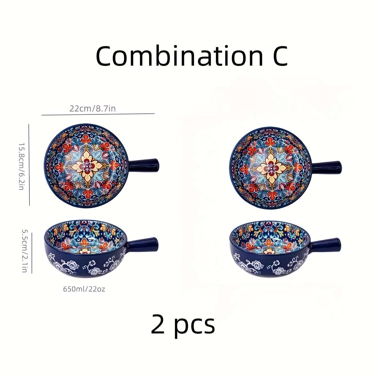 Bowl Color 1 Set Of 2 Pieces Combination D