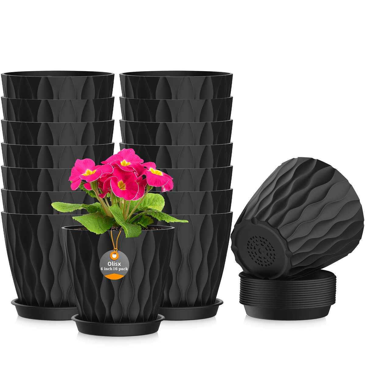 Flowerpot Color Olisx-W8604-16-Bu Dark Green