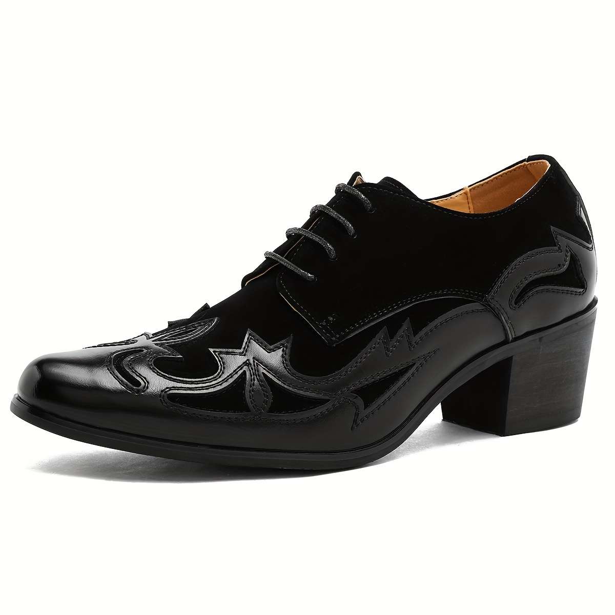 Mens Leather Shoes Color Black Sizeuk 8