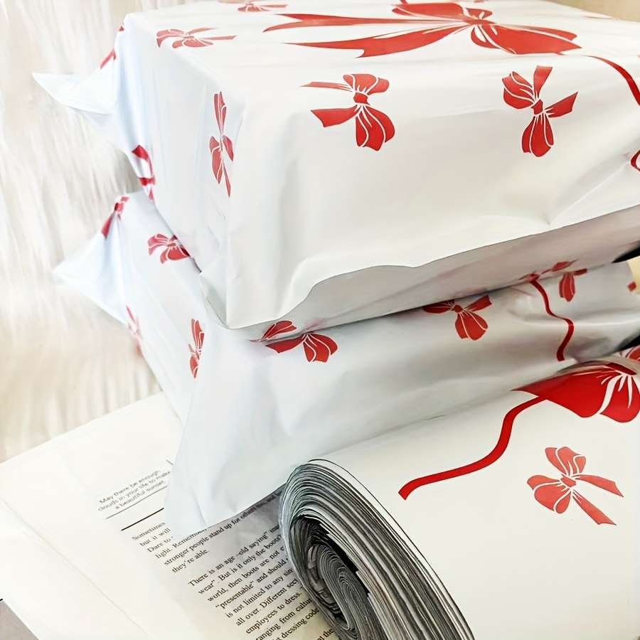 Christmas Gift Boxes Color White Bow Size 38X 52Cm