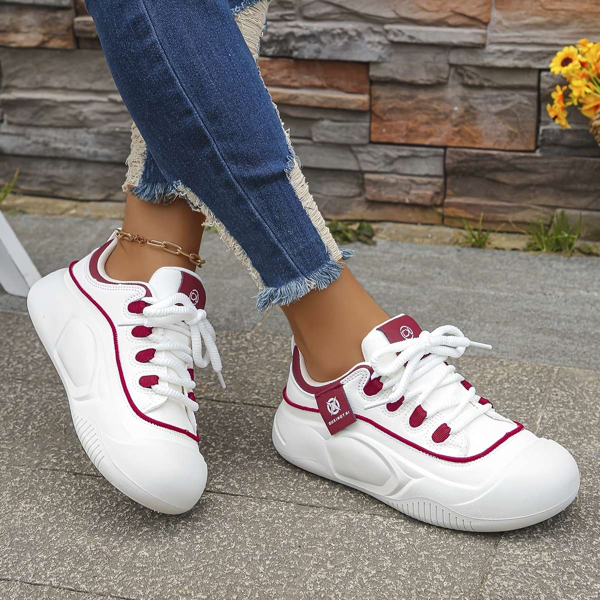 Women S Sneakers Color Red Sizeuk 5
